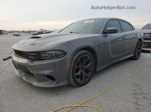 2C3CDXHG7KH597209 2019 DODGE CHARGER Gray წინა მარცხენა ხედი სამი მეოთხედიდან