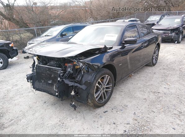 2C3CDXJG2JH130529 2018 DODGE CHARGER Black წინა მარცხენა ხედი სამი მეოთხედიდან