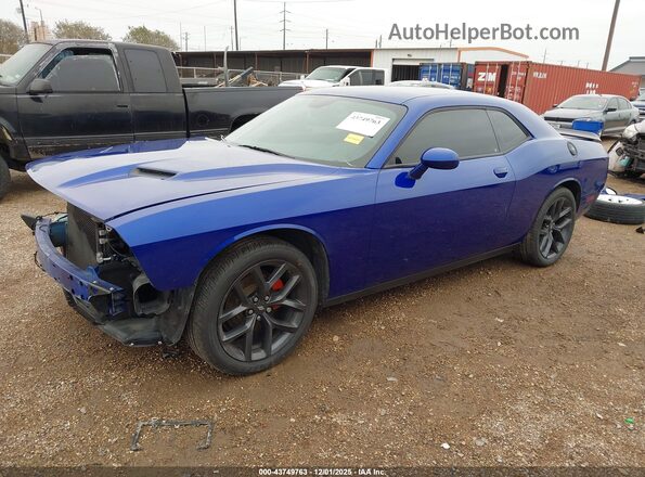 2C3CDZAG7NH151636 2022 DODGE CHALLENGER Синий Передняя левая четверть