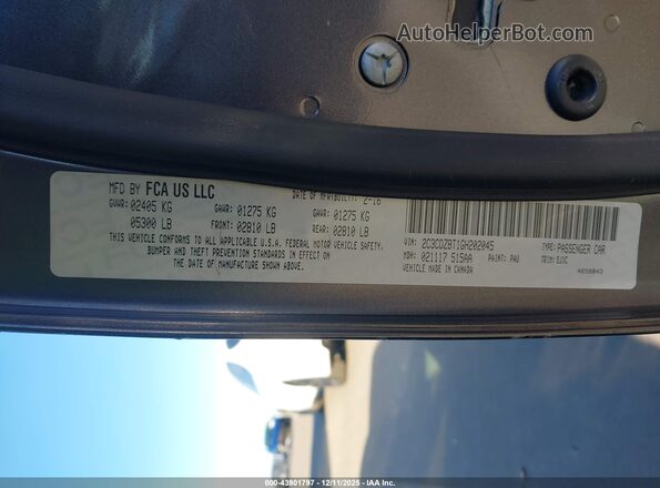 2C3CDZBT1GH202045 2016 DODGE CHALLENGER Серый Вид подкапотного пространства