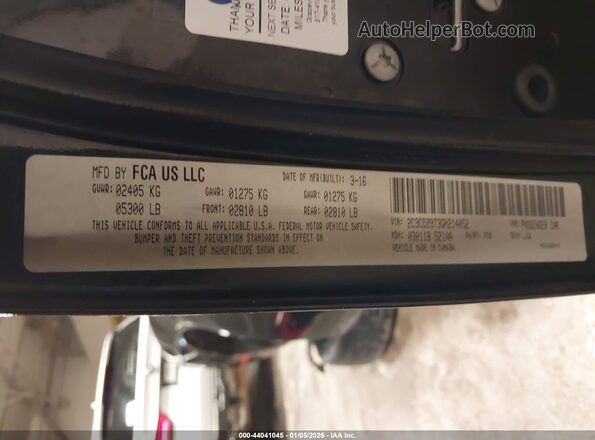 2C3CDZBT3GH214052 2016 DODGE CHALLENGER Черный Вид подкапотного пространства