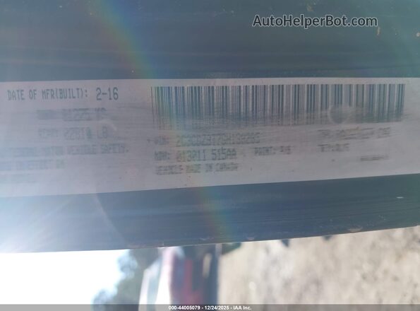 2C3CDZBT7GH138285 2016 DODGE CHALLENGER Черный Вид подкапотного пространства