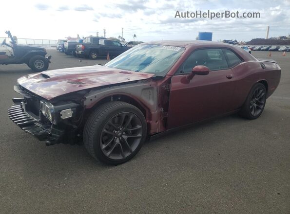 2C3CDZFJ2PH654563 2023 DODGE CHALLENGER Темно-бордовый Передняя левая четверть