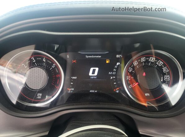 2C3CDZFJ2PH654563 2023 DODGE CHALLENGER Темно-бордовый Вид щитка приборов