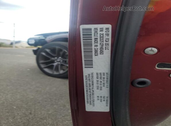 2C3CDZFJ2PH654563 2023 DODGE CHALLENGER Темно-бордовый Вид подкапотного пространства