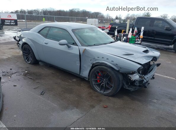 2C3CDZFJXMH521173 2021 DODGE CHALLENGER Gray Передня права чверть