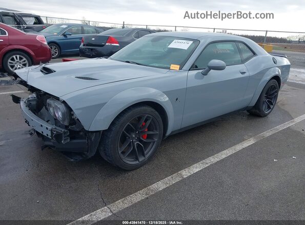 2C3CDZFJXMH521173 2021 DODGE CHALLENGER Gray Передня ліва чверть