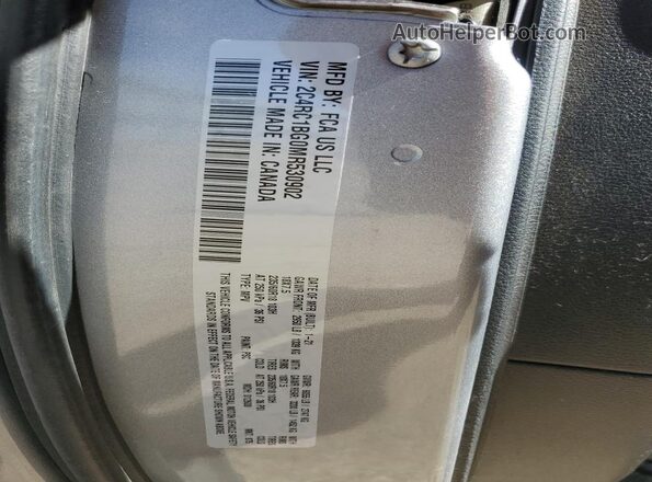 2C4RC1BG0MR530902 2021 CHRYSLER PACIFICA Silver VIN კოდის სტიკერის ხედი