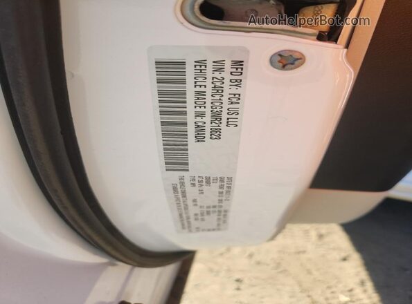 2C4RC1CG3NR218623 2022 CHRYSLER VOYAGER Белый Вид наклейки с VIN-кодом