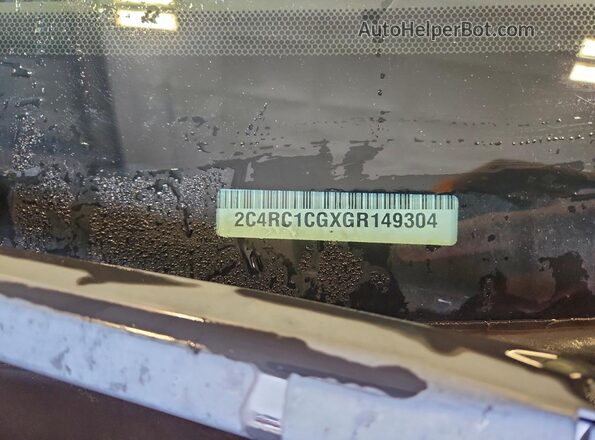 2C4RC1CGXGR149304 2016 CHRYSLER TOWN Красный Вид наклейки с VIN-кодом
