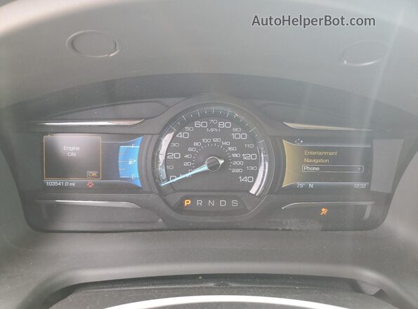 2FMGK5C82HBA01812 2017 FORD FLEX White Widok zestawu wskaźników