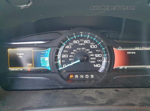 2FMGK5C83JBA00383 2018 FORD FLEX Темно-бордовый Вид щитка приборов