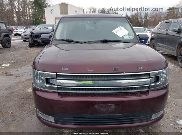 2FMHK6C8XHBA14253 2017 FORD FLEX Темно-бордовый Вид щитка приборов