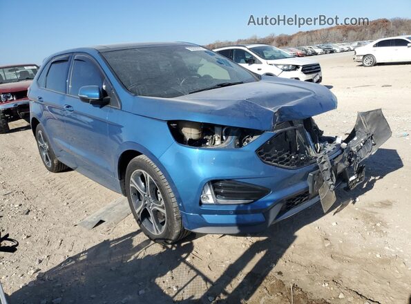 2FMPK4AP9LBA53709 2020 FORD EDGE Blue Front right