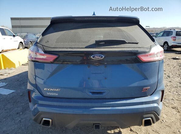 2FMPK4AP9LBA53709 2020 FORD EDGE Blue Rear view