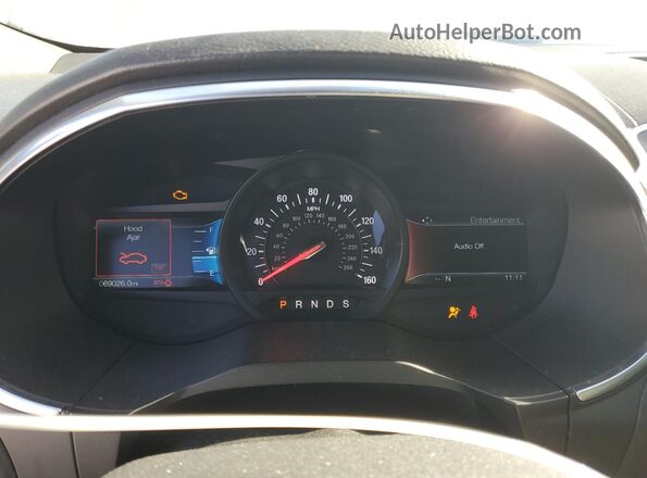 2FMPK4AP9LBA53709 2020 FORD EDGE Blue Instrument cluster view