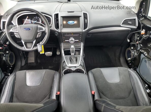 2FMPK4APXHBC22272 2017 FORD EDGE Черный Вид панели приборов