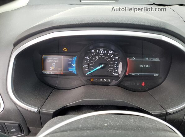 2FMPK4APXHBC22272 2017 FORD EDGE Черный Вид щитка приборов