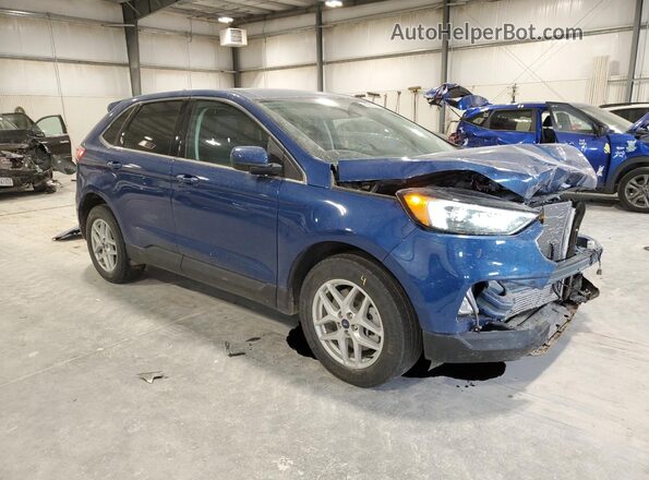 2FMPK4J99NBA76928 2022 FORD EDGE Blue Передня права чверть