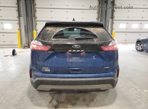 2FMPK4J99NBA76928 2022 FORD EDGE Blue Вид ззаду