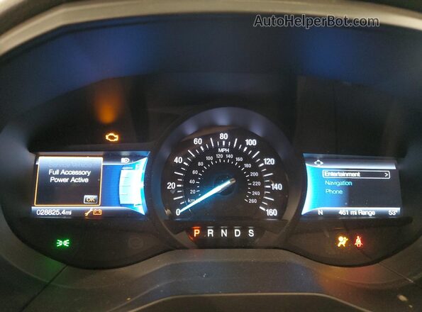 2FMPK4J99NBA76928 2022 FORD EDGE Blue Вид щитка приладів