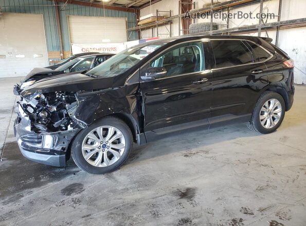 2FMPK4K90NBA16342 2022 FORD EDGE Black წინა მარცხენა ხედი სამი მეოთხედიდან