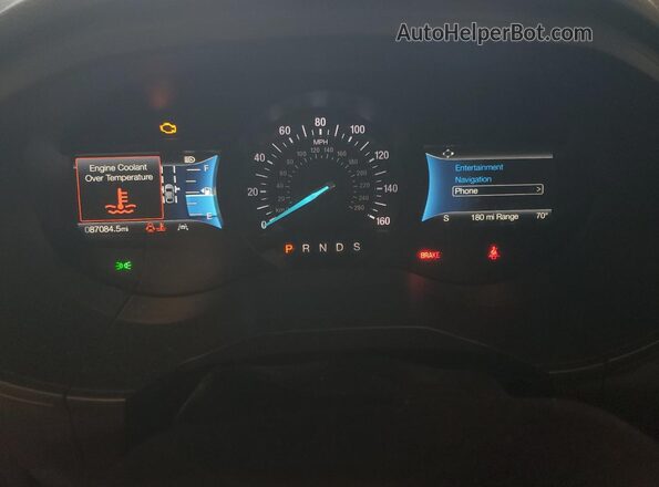 2FMPK4K90NBA16342 2022 FORD EDGE Black ხელსაწყოთა პანელის ხედი