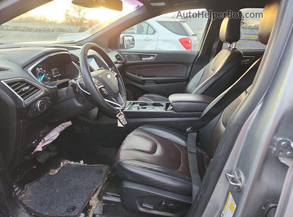 2FMPK4K92LBA06988 2020 FORD EDGE Silver Vista interior delantera
