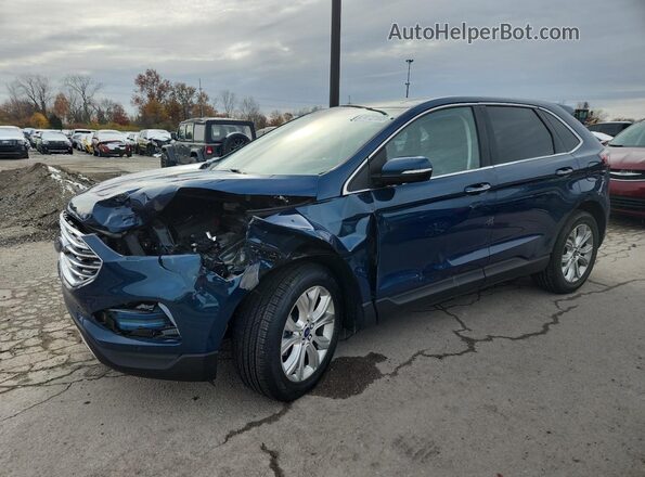 2FMPK4K93LBB65308 2020 FORD EDGE Blue Przód lewy
