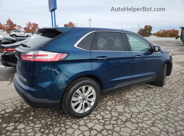 2FMPK4K93LBB65308 2020 FORD EDGE Blue Tył prawy