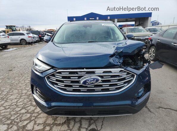 2FMPK4K93LBB65308 2020 FORD EDGE Blue Widok z przodu