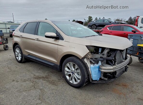 2FMPK4K96LBB11629 2020 FORD EDGE Золотой Передняя правая четверть