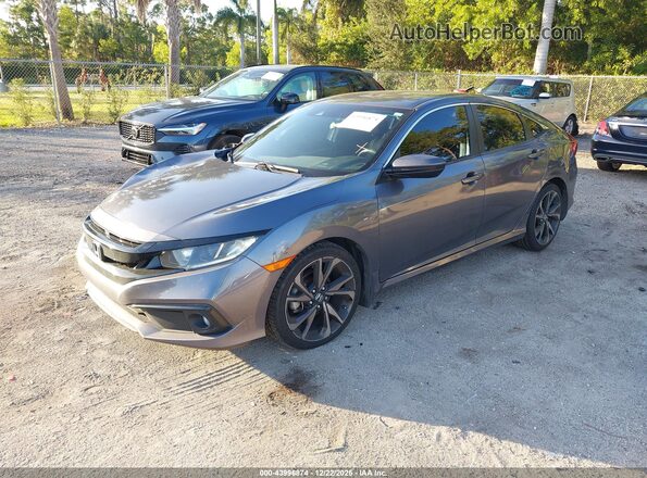 2HGFC2F81LH513060 2020 HONDA CIVIC Gray Przód lewy