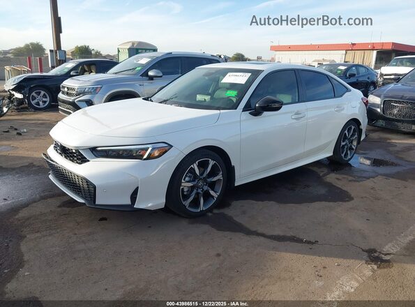 2HGFE4F87TH301172 2026 HONDA CIVIC HYBRID White წინა მარცხენა ხედი სამი მეოთხედიდან