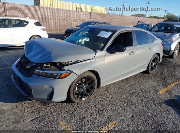 2HGFE4F8XSH307496 2025 HONDA CIVIC HYBRID Серый Передняя левая четверть