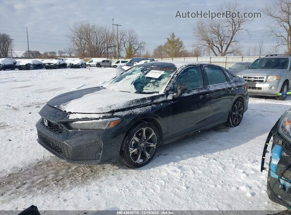 2HGFE4F8XTH320962 2026 HONDA CIVIC HYBRID Black Առջևի ձախ երեք քառորդ տեսարան
