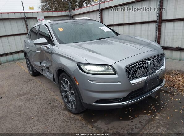 2LMPJ6K97MBL12279 2021 LINCOLN NAUTILUS Серебряный Передняя правая четверть