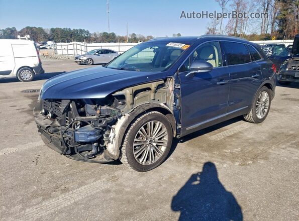 2LMPJ6LR4JBL11844 2018 LINCOLN MKX Синий Передняя левая четверть