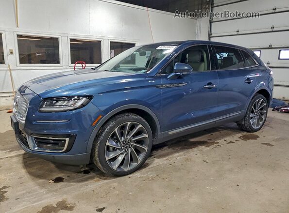 2LMPJ8LPXKBL31933 2019 LINCOLN NAUTILUS Blue Առջևի ձախ երեք քառորդ տեսարան
