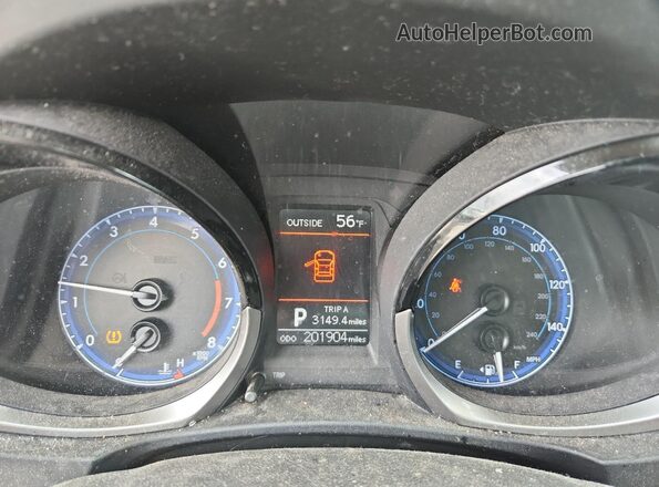 2T1BURHE2GC497392 2016 TOYOTA LL Серебряный Вид щитка приборов