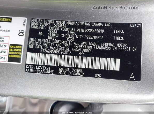 2T2AZMAA6MC203605 2021 LEXUS RX 350 Champagne Vista del compartimento del motor