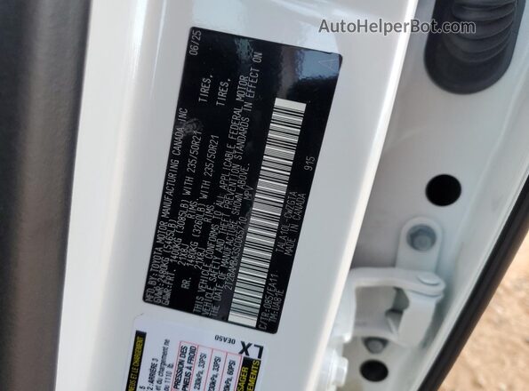 2T2BAMBA3SC065710 2025 LEXUS RX Белый Вид наклейки с VIN-кодом