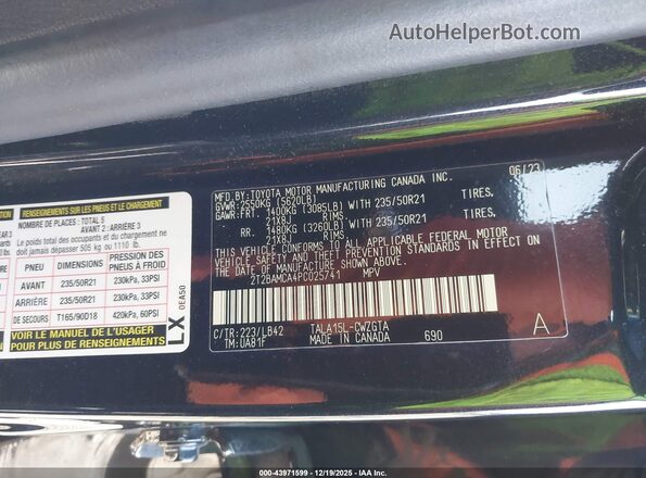 2T2BAMCA4PC025741 2023 LEXUS RX 350 Черный Вид подкапотного пространства