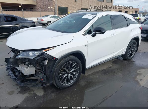 2T2BGMCA2JC021760 2018 LEXUS RX 450H White წინა მარცხენა ხედი სამი მეოთხედიდან
