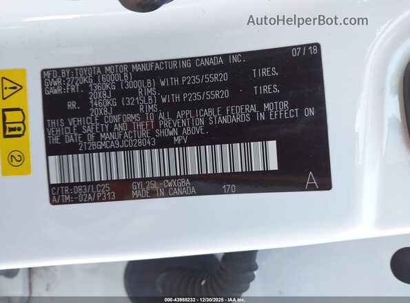 2T2BGMCA9JC028043 2018 LEXUS RX 450H White Vista del compartimento del motor