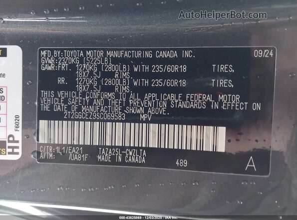 2T2GGCEZ9SC069583 2025 LEXUS NX 350 Gray Engine compartment view