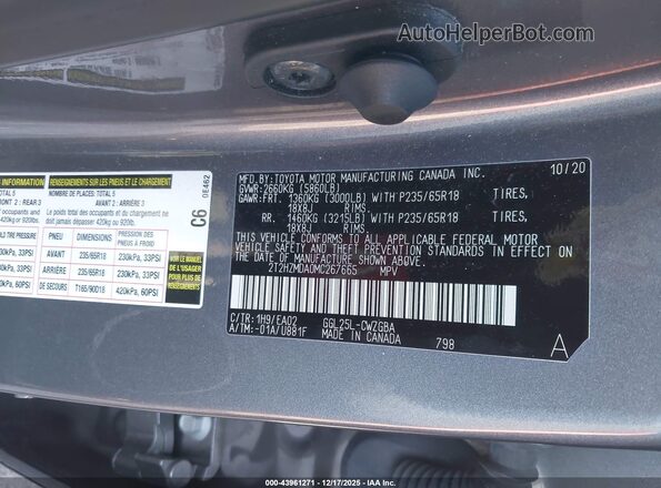 2T2HZMDA0MC267665 2021 LEXUS RX 350 Серебряный Вид подкапотного пространства