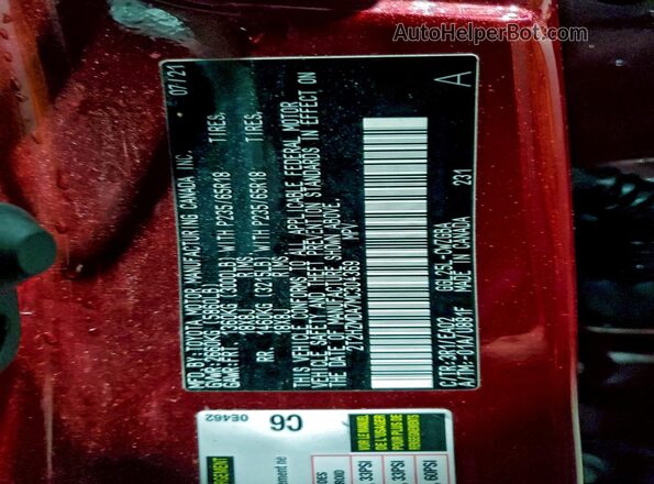 2T2HZMDA7MC304369 2021 LEXUS RX Бордовый Вид подкапотного пространства