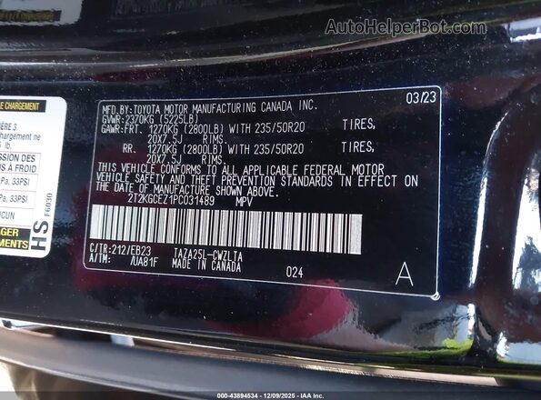 2T2KGCEZ1PC031489 2023 LEXUS NX 350 Black Вид підкапотного простору
