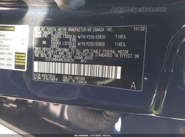 2T2YZMDA4MC269029 2021 LEXUS RX 350 Blue Вид підкапотного простору